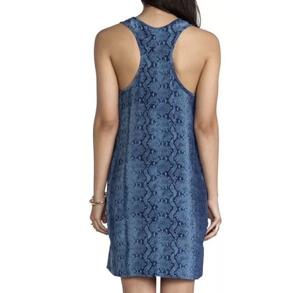 Joie Blue Snakeskin Animal Print Racerback Dress Size XS - Picture 4 of 7